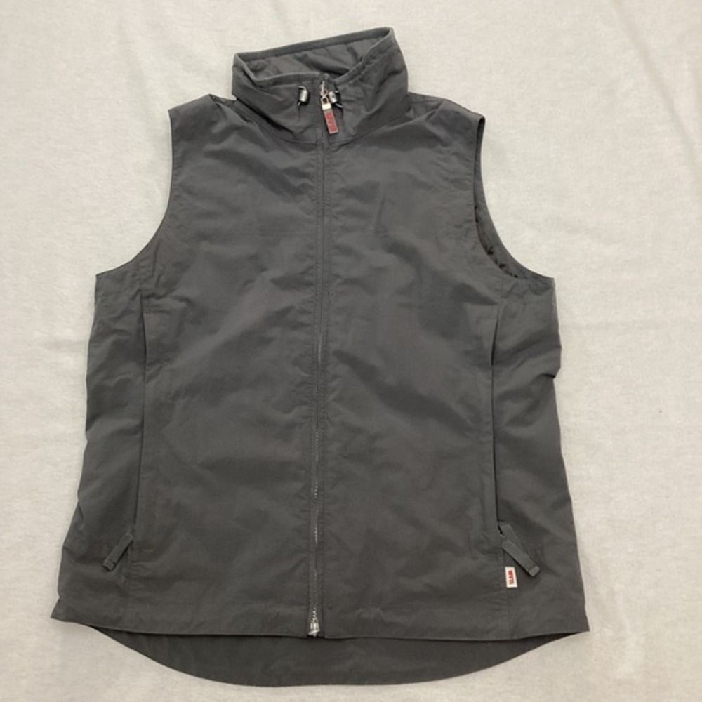 SLAM Men's Sleeveless Gray Vest Zip Up Mock Neck Lightweight Outdoor Casual